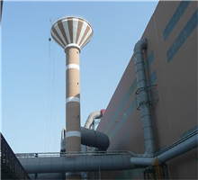 冶炼公司120米高空烟囱美化使烟囱脱硫